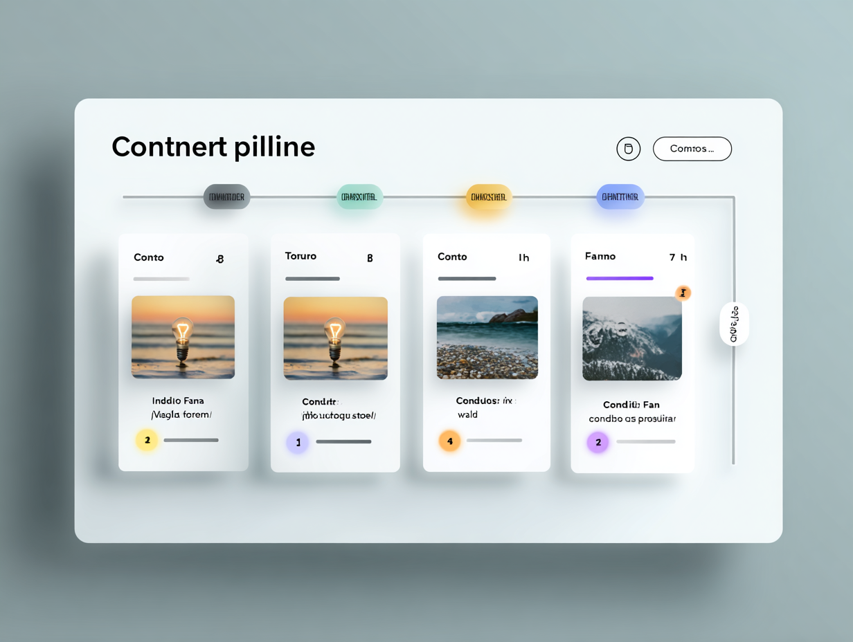 Interface da Faísca — Content pipeline: inputs, criação automática e outputs para redes sociais
